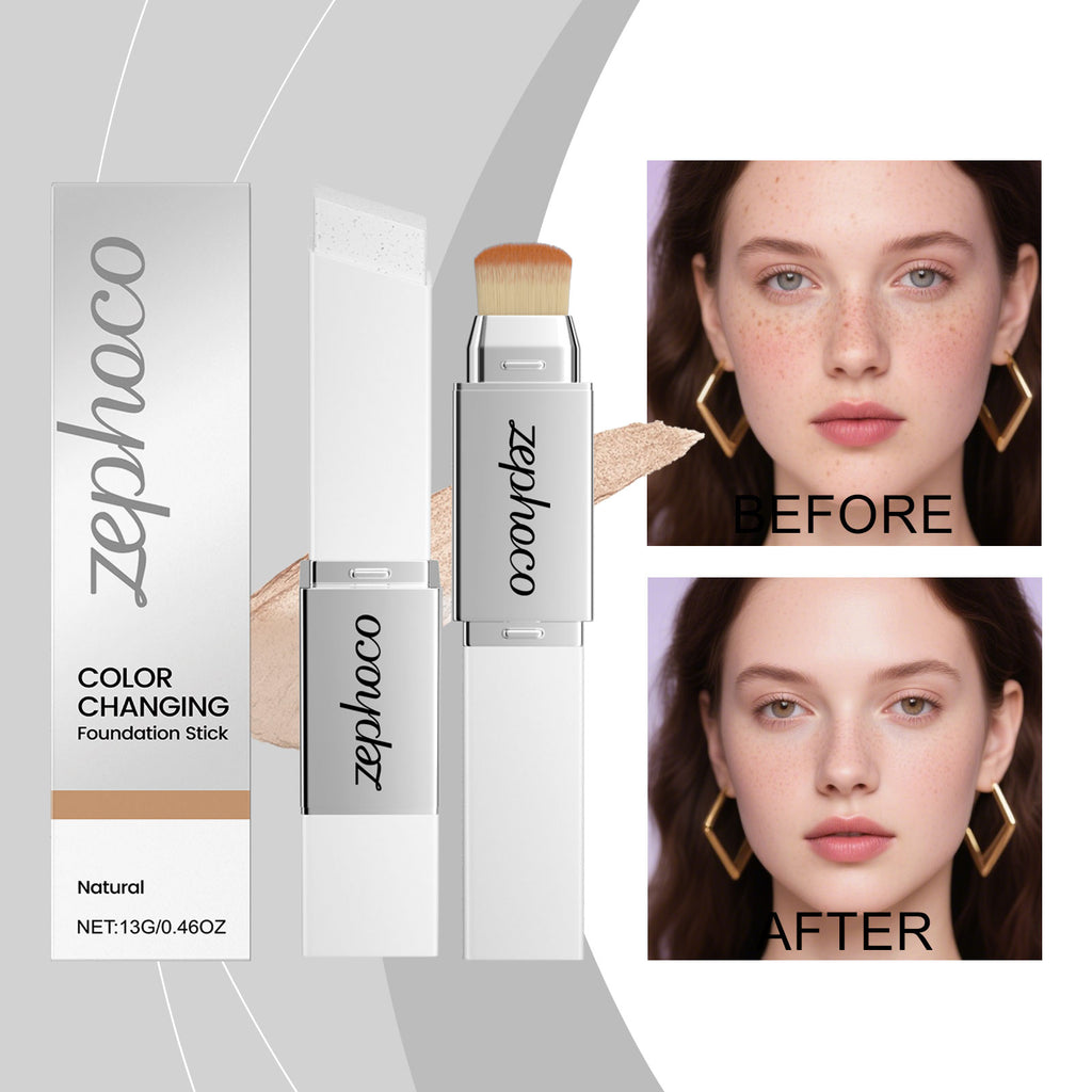 Two In One Color Changing Foundation Make-up Stick -natural Color-13g 1 Box