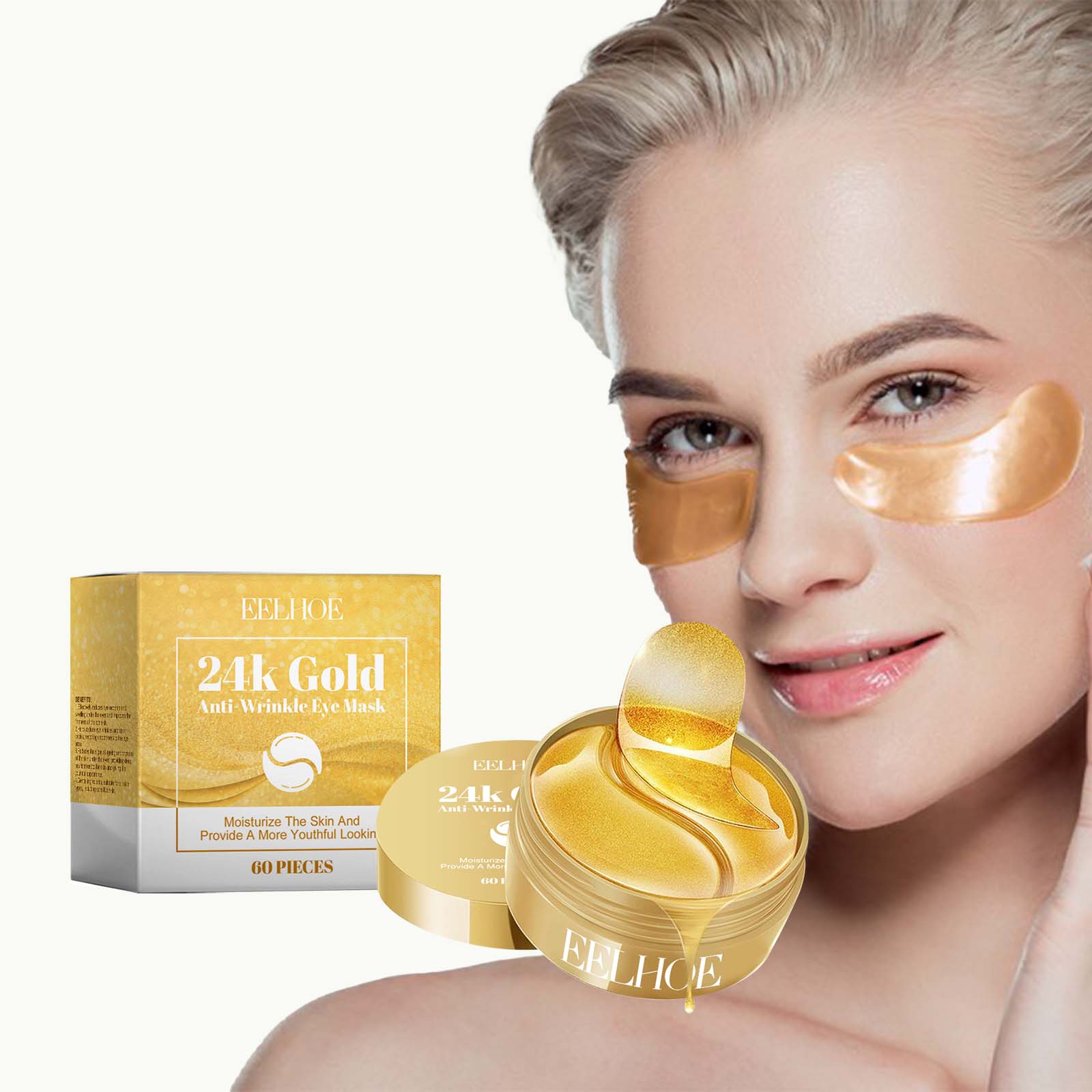 24K Golden Eye Mask 60pcs 1 Box