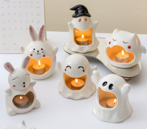 Special Halloween Ghost Festival Ceramic Craft Ornaments