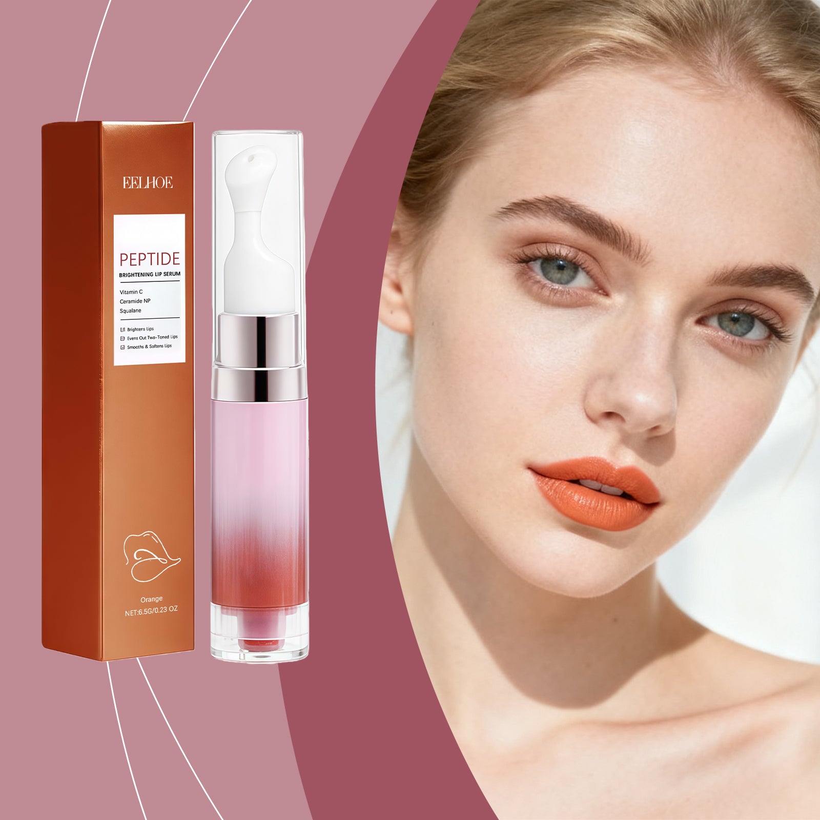 Skin Brightening Moisturizing Lip E Ssence  Orange  6.5g 1 Box
