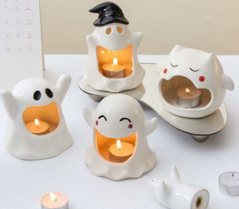 Special Halloween Ghost Festival Ceramic Craft Ornaments