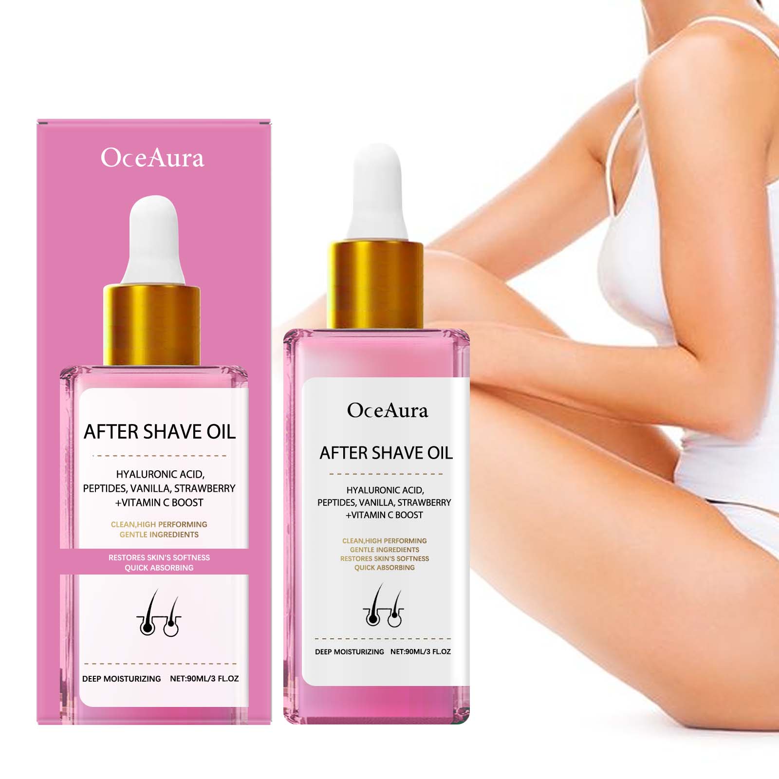 Hair Removal And Shaving Repair Essential Oil  Strawberry Flavo  90ml 1 Box