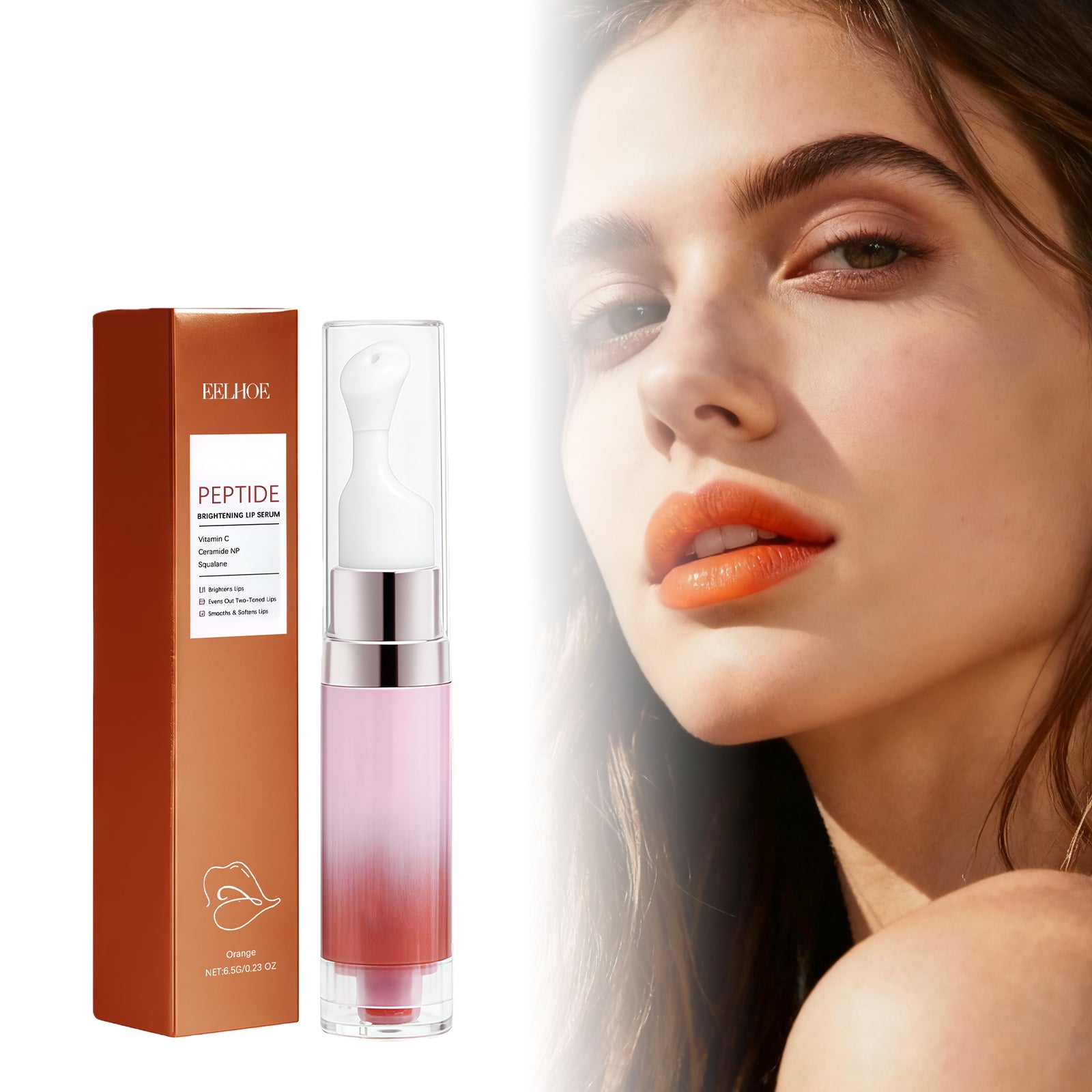 Skin Brightening Moisturizing Lip E Ssence  Orange  6.5g 1 Box