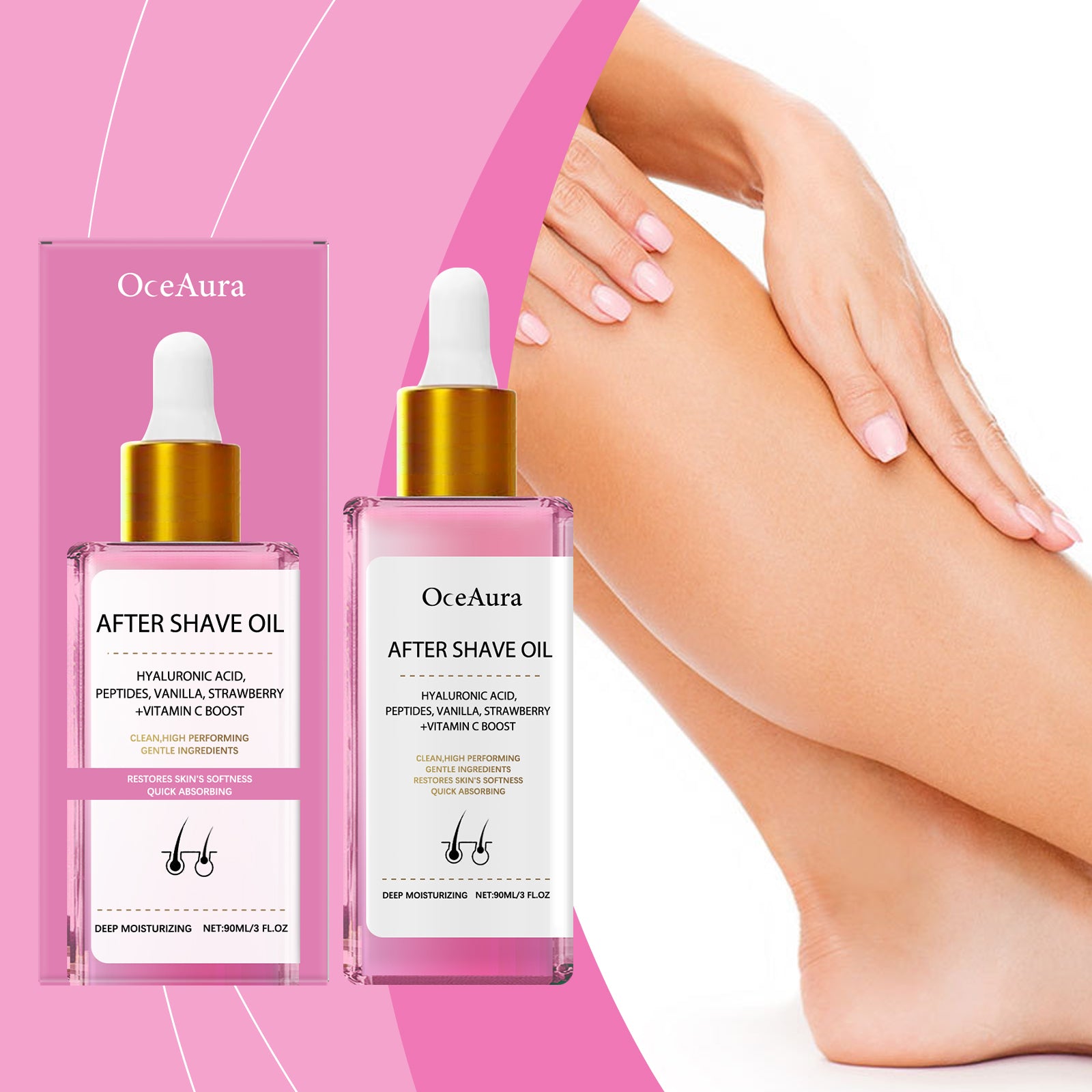 Hair Removal And Shaving Repair Essential Oil  Strawberry Flavo  90ml 1 Box