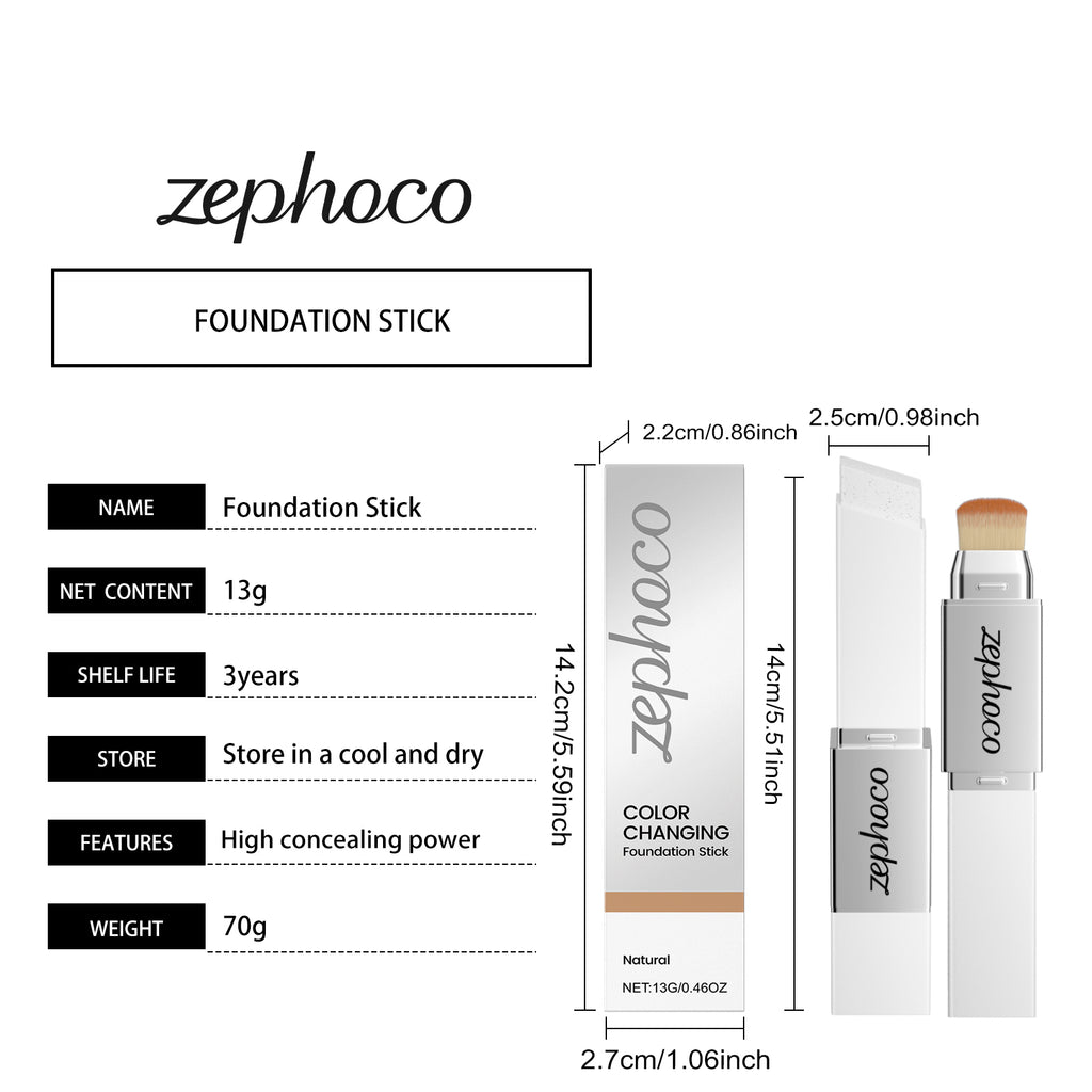 Two In One Color Changing Foundation Make-up Stick -natural Color-13g 1 Box
