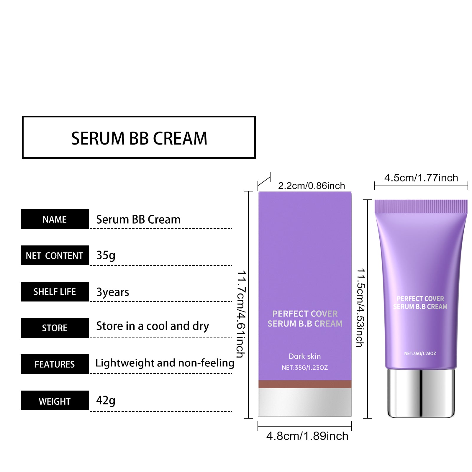 Moisturizing E Ssence BB Cream -dark Skin- 35g 1 Box